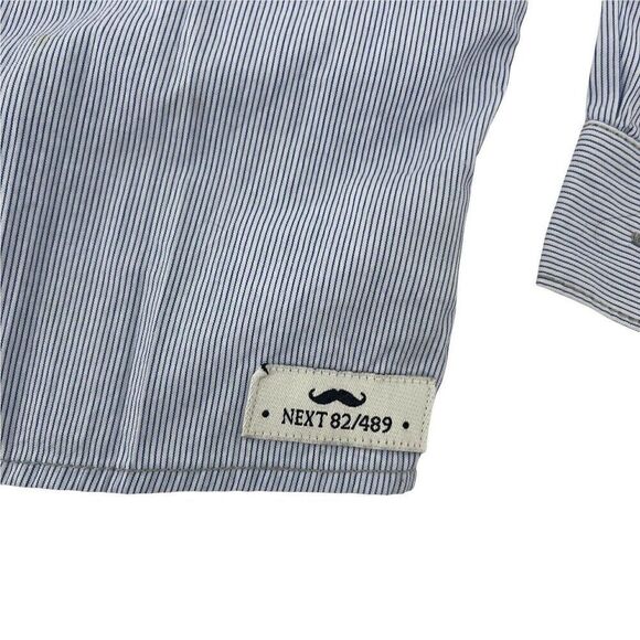Next Happy Little Chappy Rugby Shirt Button Up Boys Size 4 - 5 Years Blue Preppy - Picture 7 of 10